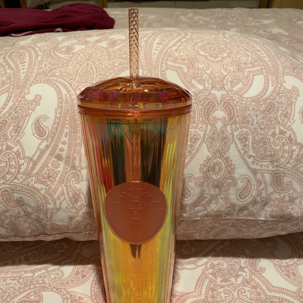 Starbucks cup with straw